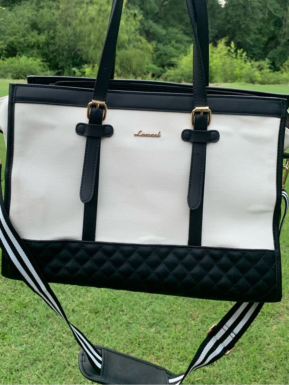 Lovevook Canvas Laptop Tote Bag